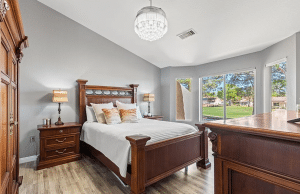 Cozy bedroom with elegant furnishings